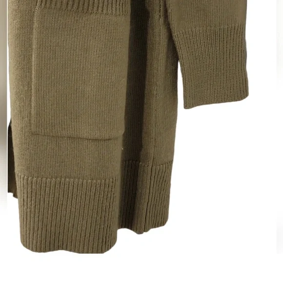 NWT‼️ Michael Kors Cream and Army Green Open Front Cardigan - Picture 5 of 7